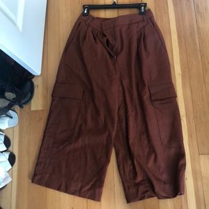 Tibi wide leg cropped pant